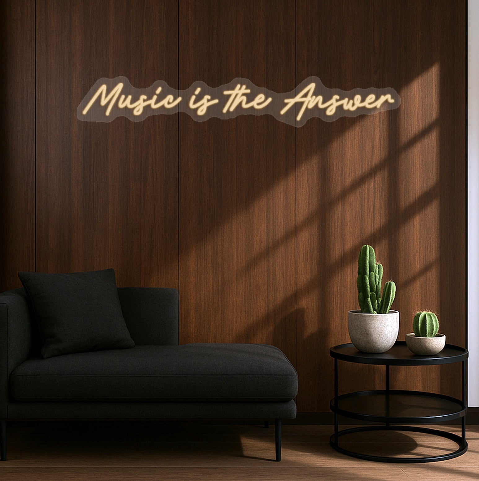 Music is the answer - Néon LED