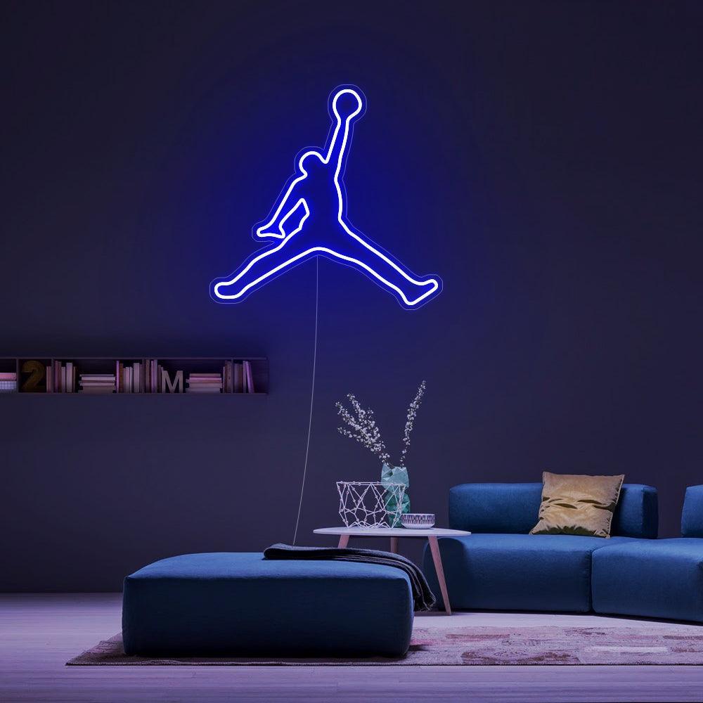 neon blue jordans