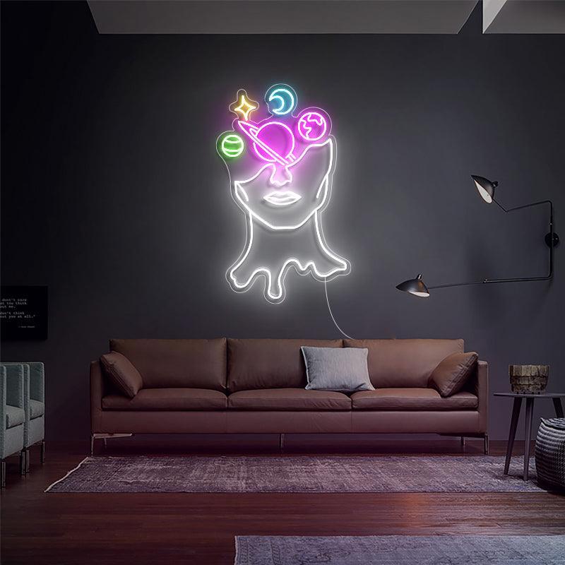 Visage Cosmique - Néon LED - Mon Joli Neon